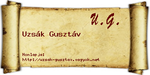 Uzsák Gusztáv névjegykártya